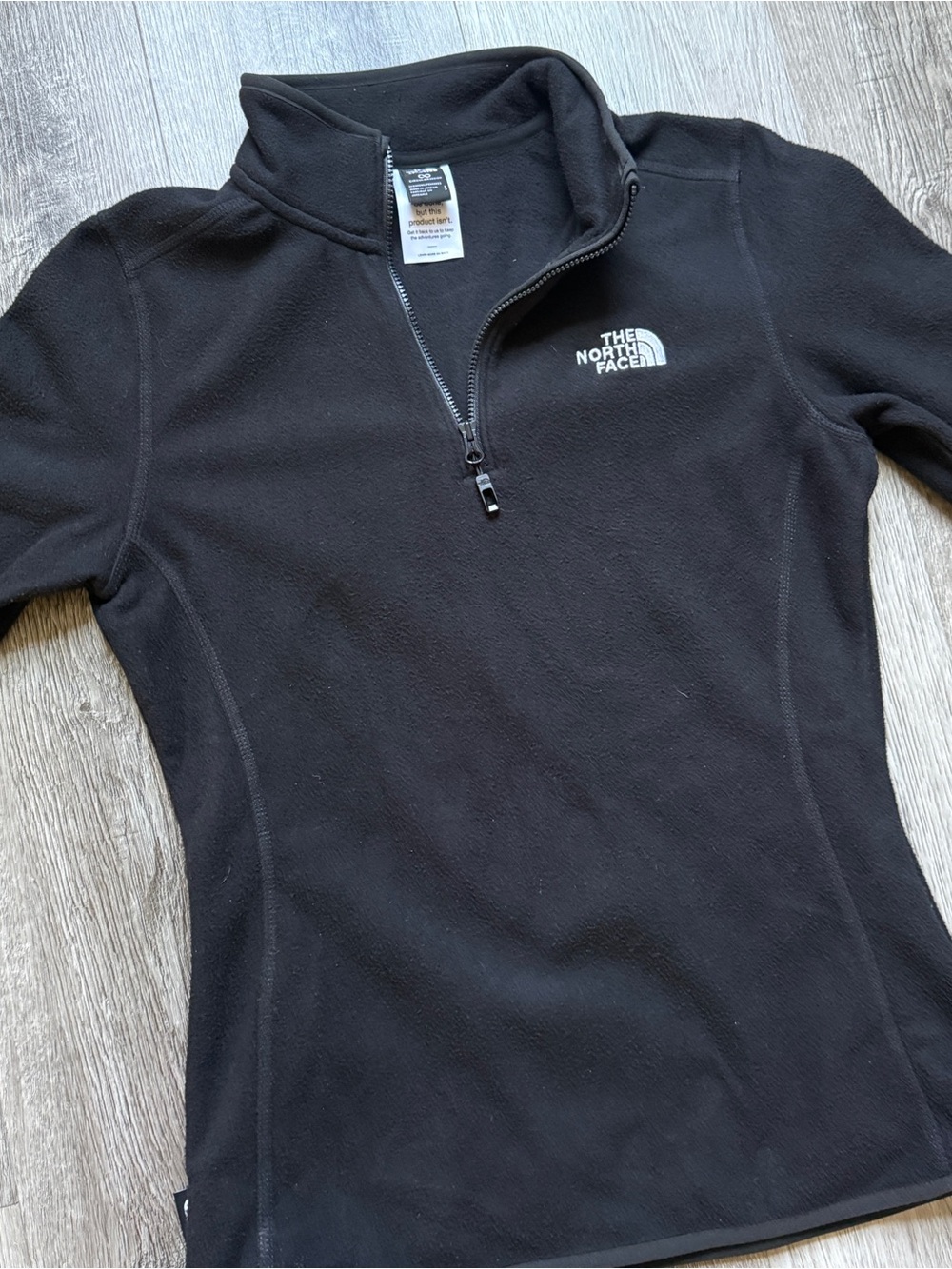 The North Face Women’s Fleece 1/4 Zip Mock Sweatshirt Black S Circular -0189